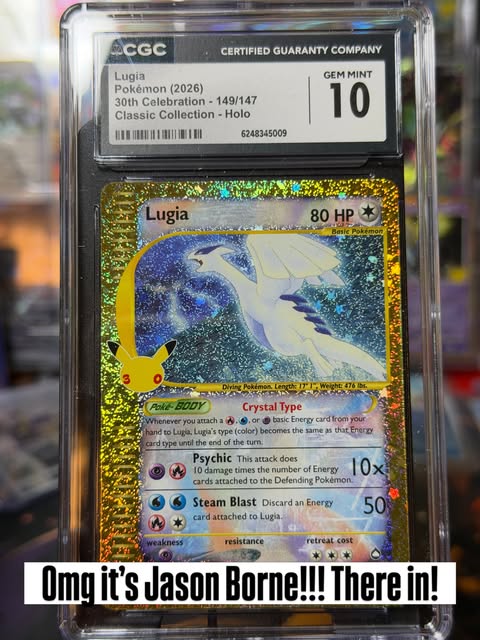 30th Celebration Classic Collection Lugia in a CGC 10 slab
